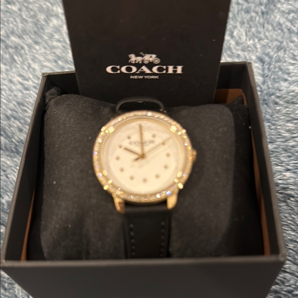 Coach Gold And Black Chronograph Watch
